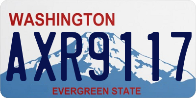 WA license plate AXR9117