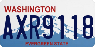 WA license plate AXR9118
