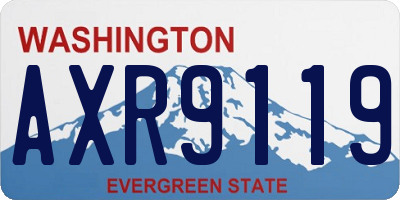 WA license plate AXR9119