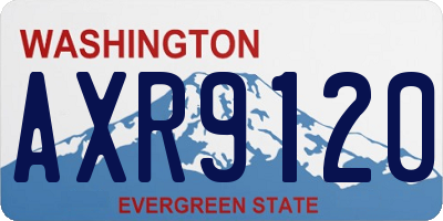 WA license plate AXR9120