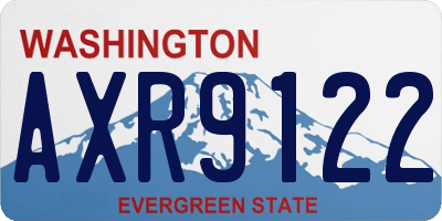 WA license plate AXR9122