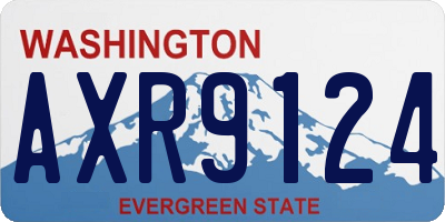 WA license plate AXR9124