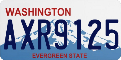 WA license plate AXR9125