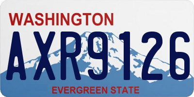 WA license plate AXR9126