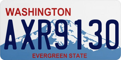 WA license plate AXR9130
