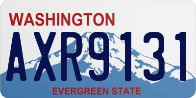 WA license plate AXR9131