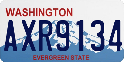 WA license plate AXR9134