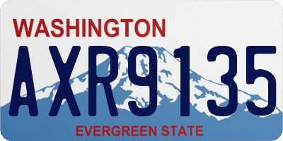 WA license plate AXR9135