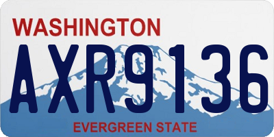 WA license plate AXR9136
