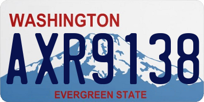 WA license plate AXR9138