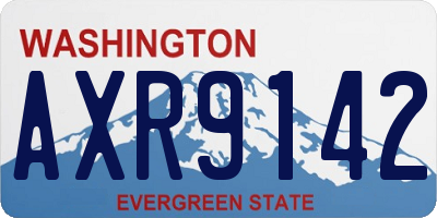 WA license plate AXR9142
