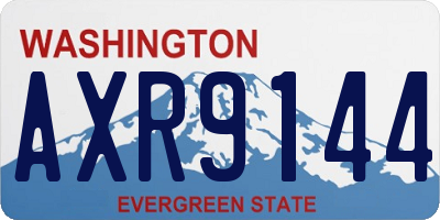 WA license plate AXR9144