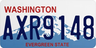 WA license plate AXR9148