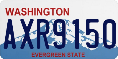 WA license plate AXR9150