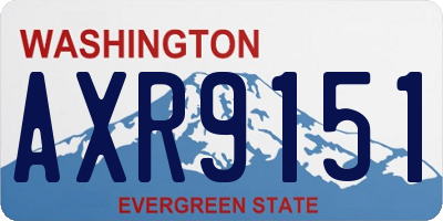 WA license plate AXR9151
