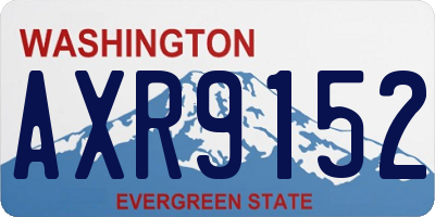 WA license plate AXR9152
