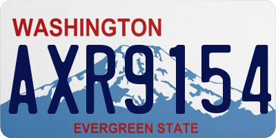 WA license plate AXR9154
