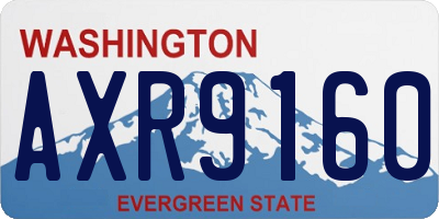 WA license plate AXR9160
