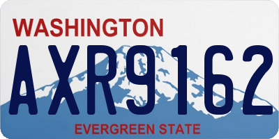 WA license plate AXR9162