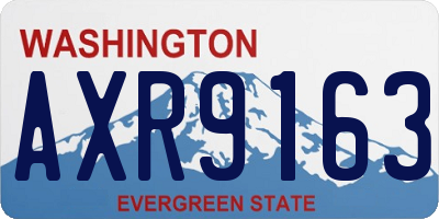 WA license plate AXR9163