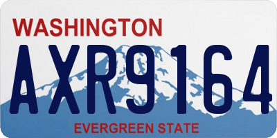 WA license plate AXR9164