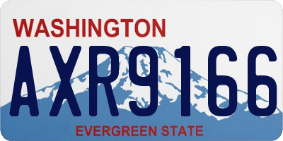 WA license plate AXR9166