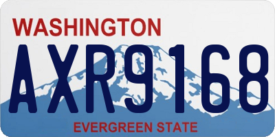 WA license plate AXR9168