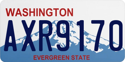 WA license plate AXR9170
