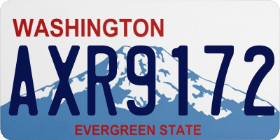 WA license plate AXR9172