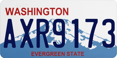 WA license plate AXR9173