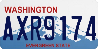WA license plate AXR9174
