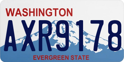 WA license plate AXR9178