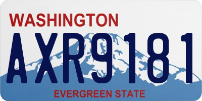 WA license plate AXR9181