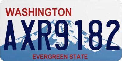 WA license plate AXR9182
