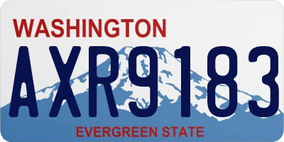 WA license plate AXR9183