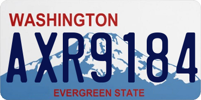 WA license plate AXR9184