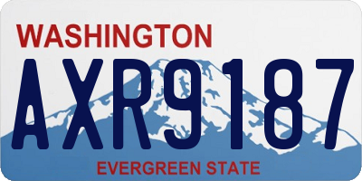 WA license plate AXR9187