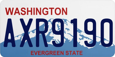 WA license plate AXR9190