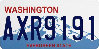 WA license plate AXR9191