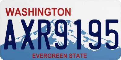 WA license plate AXR9195