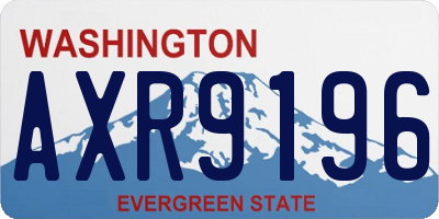 WA license plate AXR9196