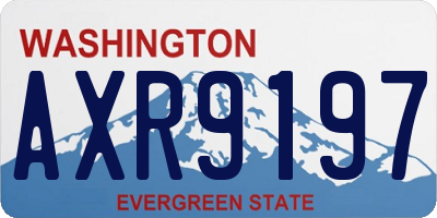 WA license plate AXR9197