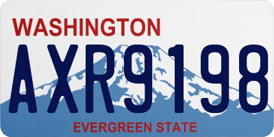 WA license plate AXR9198
