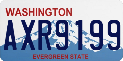 WA license plate AXR9199