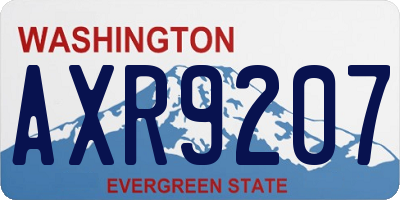 WA license plate AXR9207