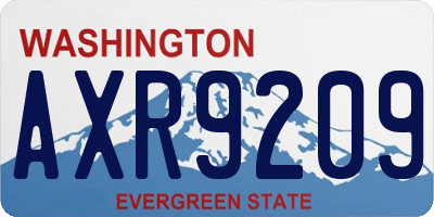 WA license plate AXR9209