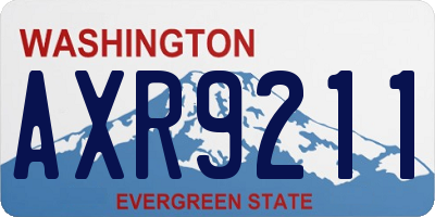 WA license plate AXR9211