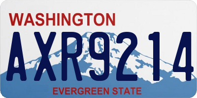 WA license plate AXR9214