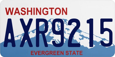WA license plate AXR9215