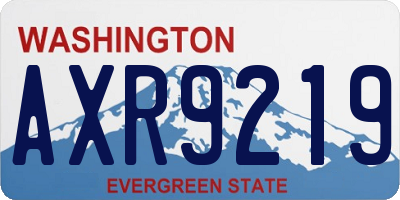 WA license plate AXR9219